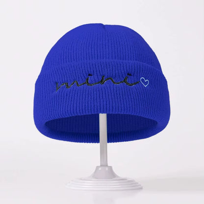 0-3Y Knitted Beanie for Baby Girls Baby Boys Winter Warm Hat Letter Mini Printed Knitting Bonnet Newborn Infant Knit Hat Beanies