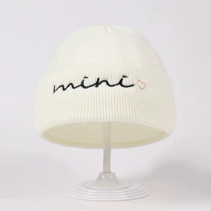 0-3Y Knitted Beanie for Baby Girls Baby Boys Winter Warm Hat Letter Mini Printed Knitting Bonnet Newborn Infant Knit Hat Beanies