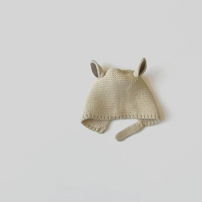 0-2 Years Baby Hat Autumn Winter Ear Rabbit Knitted Kids Hat Infant Girls Baby Boys Cute Wool Hat Baby Accessories Newborn