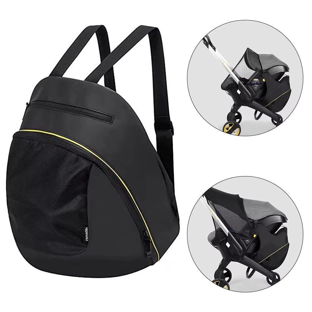 2 in 1 Black Mommy Storage Bag for Doona Stroller Accessories Portable Storage Case Mom Backpack Waterproof Diaper Bag