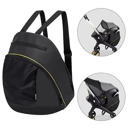 2 in 1 Black Mommy Storage Bag for Doona Stroller Accessories Portable Storage Case Mom Backpack Waterproof Diaper Bag