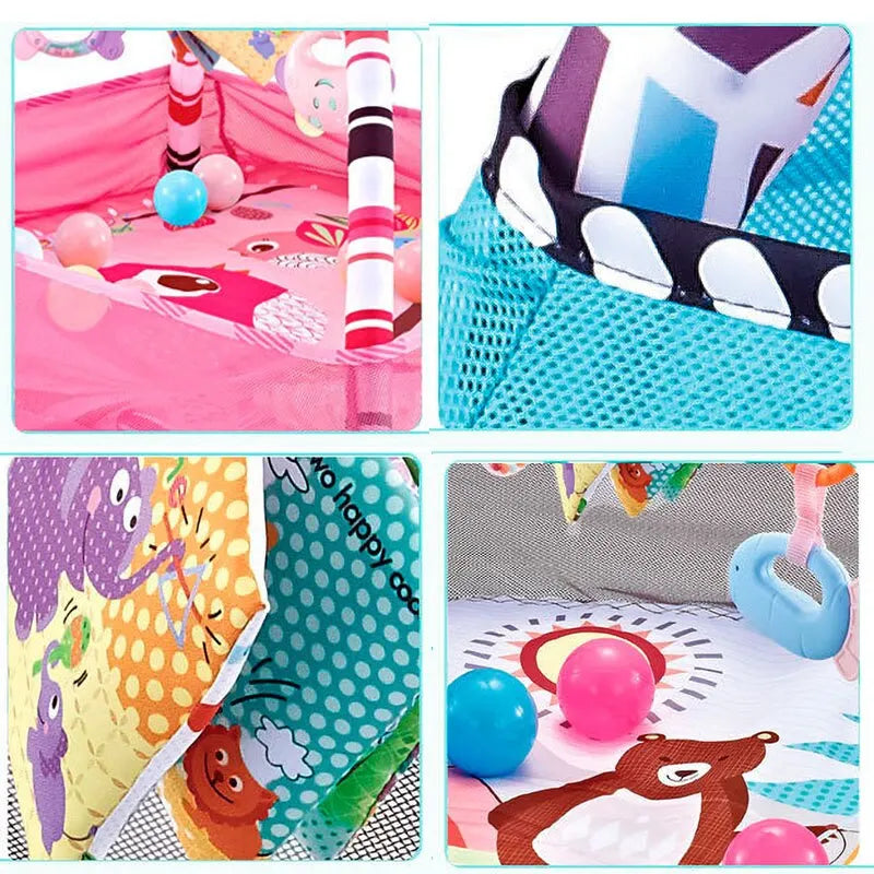 Offrez à votre bébé un espace sûr, confortable et ludique avec ce tapis d’éveil multifonction. Équipé d’une arche d’activités, d’une barrière de protection et de jouets suspendus, il stimule l’éveil sensoriel et moteur de votre enfant tout en garantissant sa sécurité. Parfait pour les moments de jeu, de détente ou de découverte, dès la naissance.
